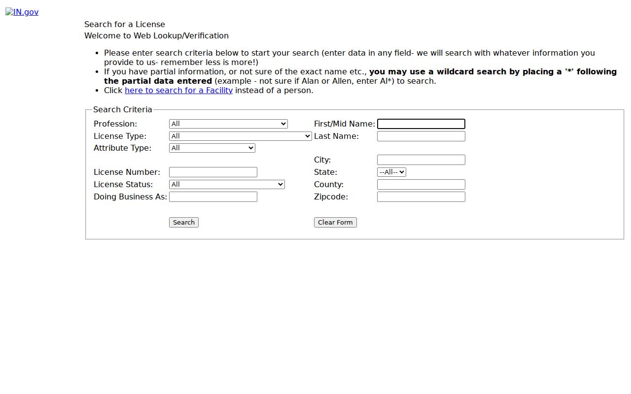 Anderson residents directory professional license search